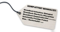 Strandkorb Komplettset: Schaalsee Mahagoni - PE grau - Modell 513