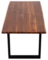 Baumkantentisch Rom - 180 x 90 cm - Akazienholz - Gestell U-Form