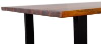 Baumkantentisch Rom - 180 x 90 cm - Akazienholz - Gestell U-Form