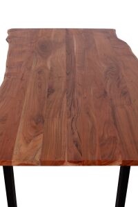 Baumkantentisch Neapel - 200 x 100 cm - Akazienholz - Gestell U-Form