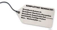 Strandkorb Komplettset: Borkum XL Teak Bullauge - PE grau - Modell 522