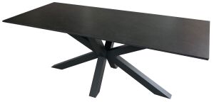 Tisch Malaga - 180 x 90 cm - gesinterter Stein dunkelgrau...