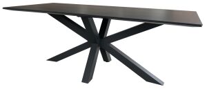 Tisch Malaga - 200 x 90 cm - gesinterter Stein dunkelgrau...