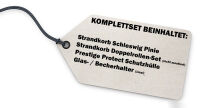 Strandkorb Komplettset: Schleswig Pinie Zweisitzer - PE mokka - Modell 554